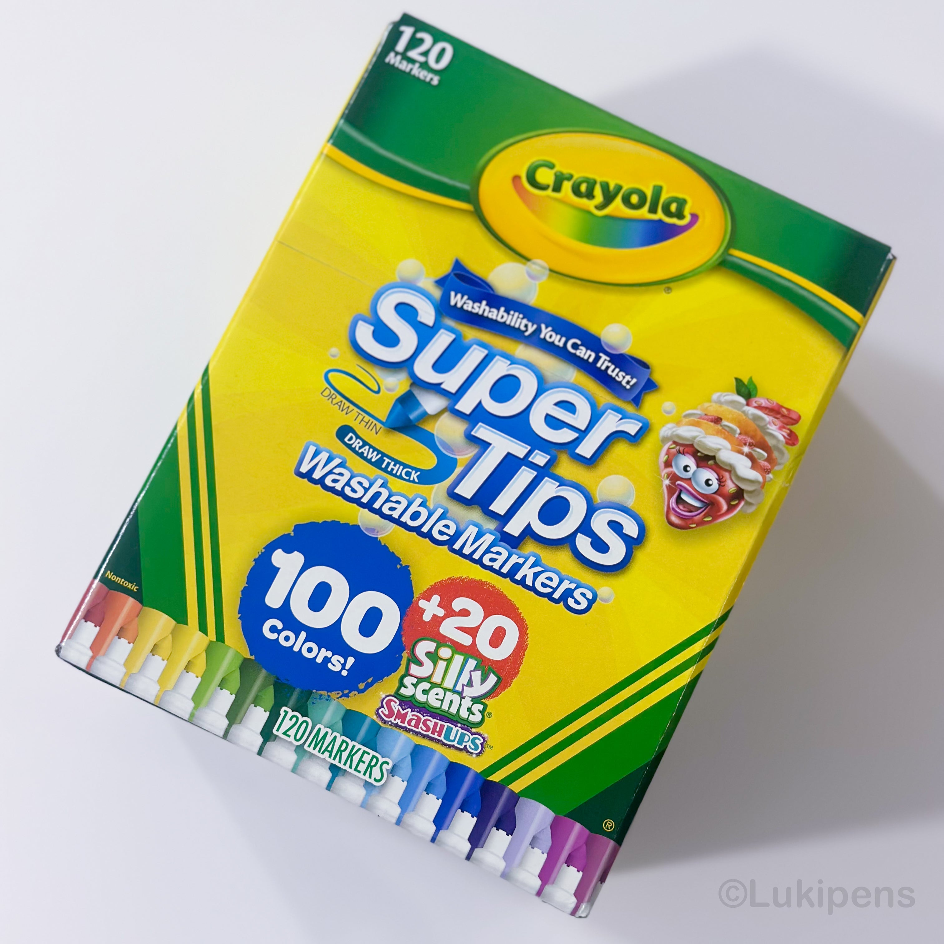 Marcadores lavables Crayola Super tips de 100 unidades + 20 silly scents