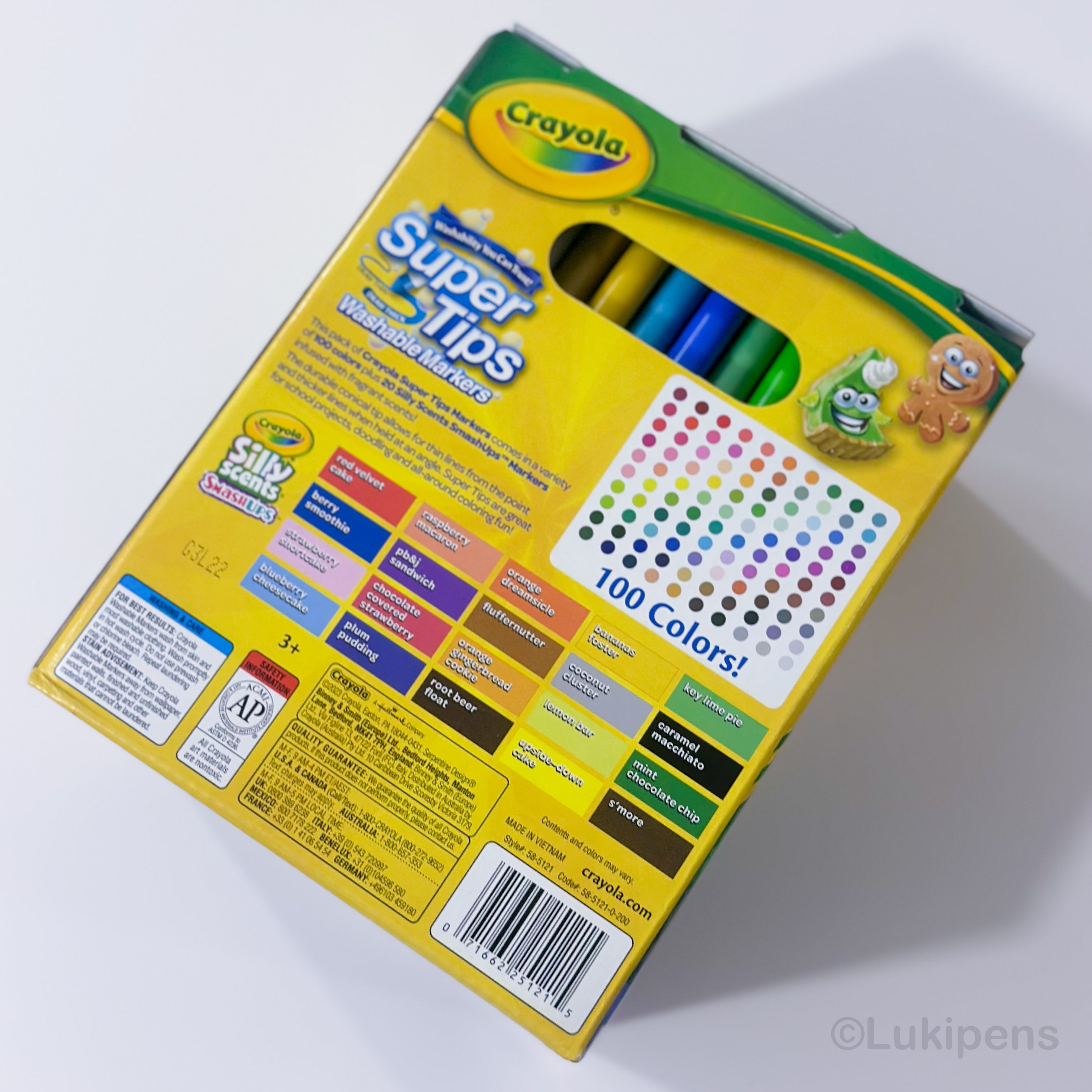 Marcadores lavables Crayola Super tips de 100 unidades + 20 silly scents