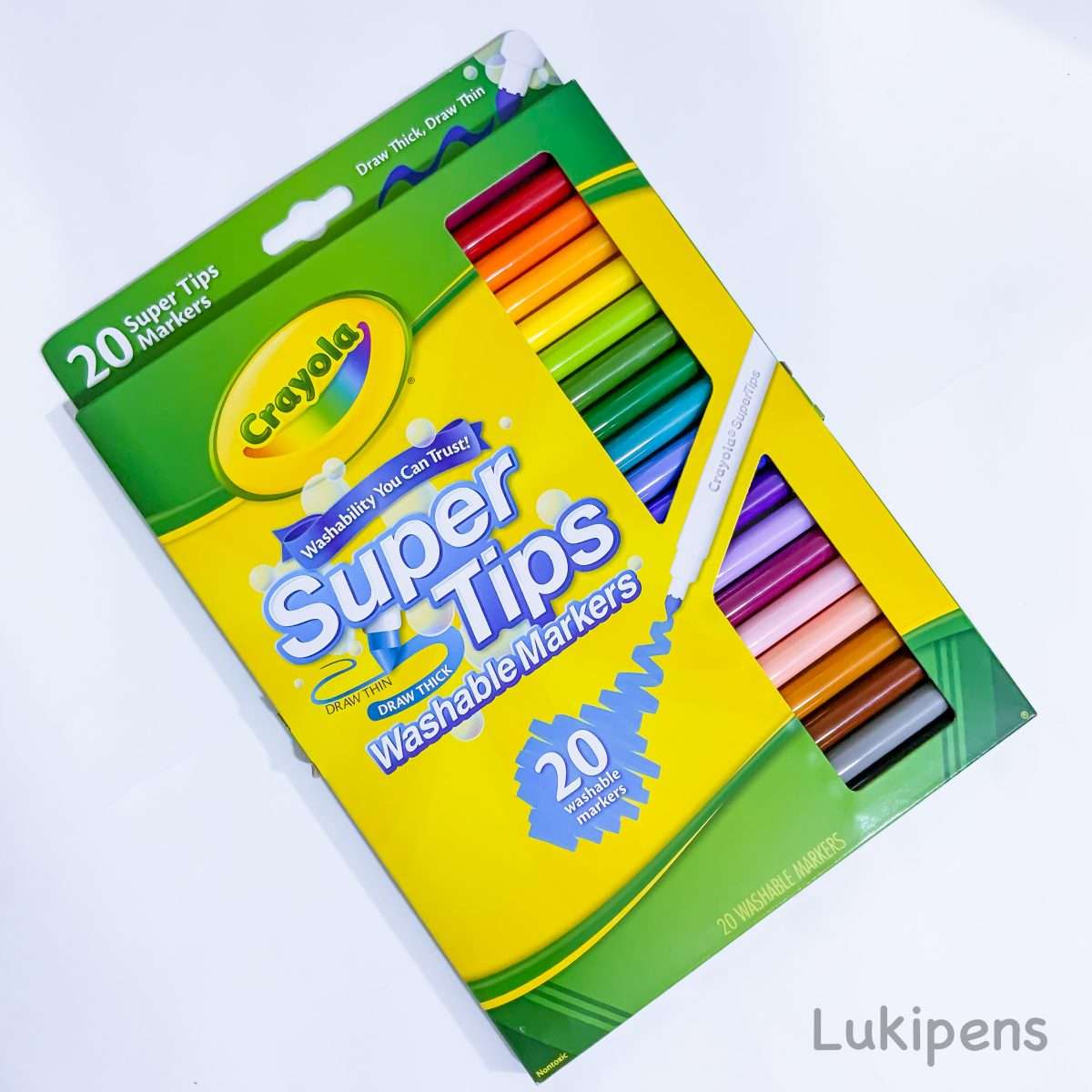 Crayola Super Tips - Cajita de 20 unidades – Lukipens