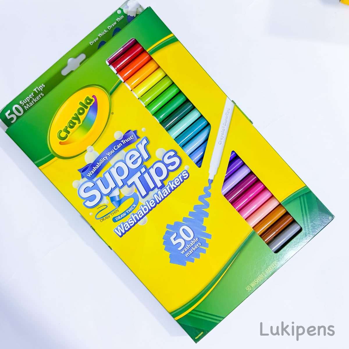 Crayola Super Tips - Cajita de 50 unidades – Lukipens
