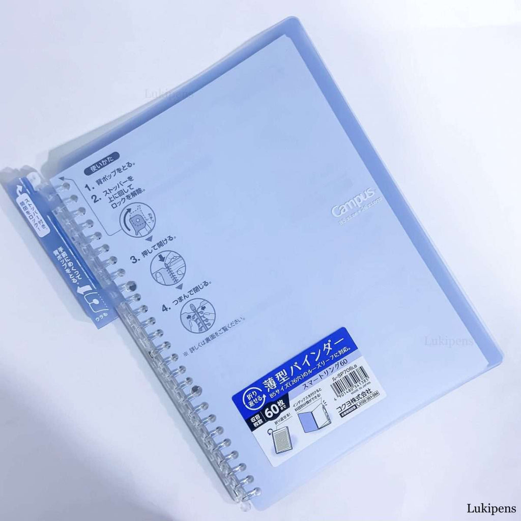 Kokuyo B5 Campus BLUE GREEN B5 Smart Ring Binder Notebook Sp706 26 Rings  lay Flat 60 Sheets 