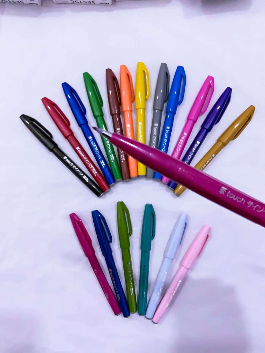 Rotulador punta pincel Pentel Touch - Pack 24 colores - Three Feelings